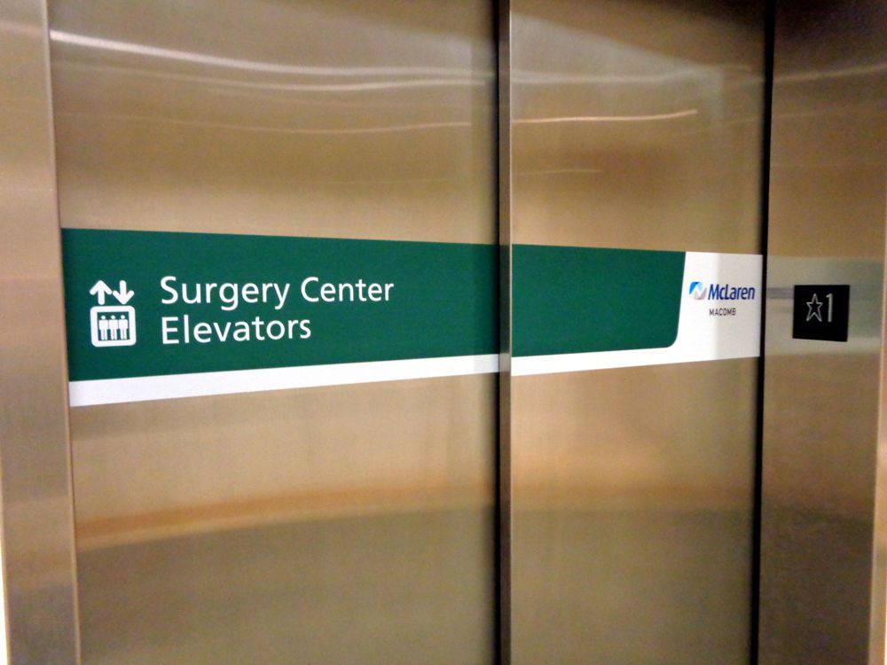 McLaren Elevator Banding Hospital Signage