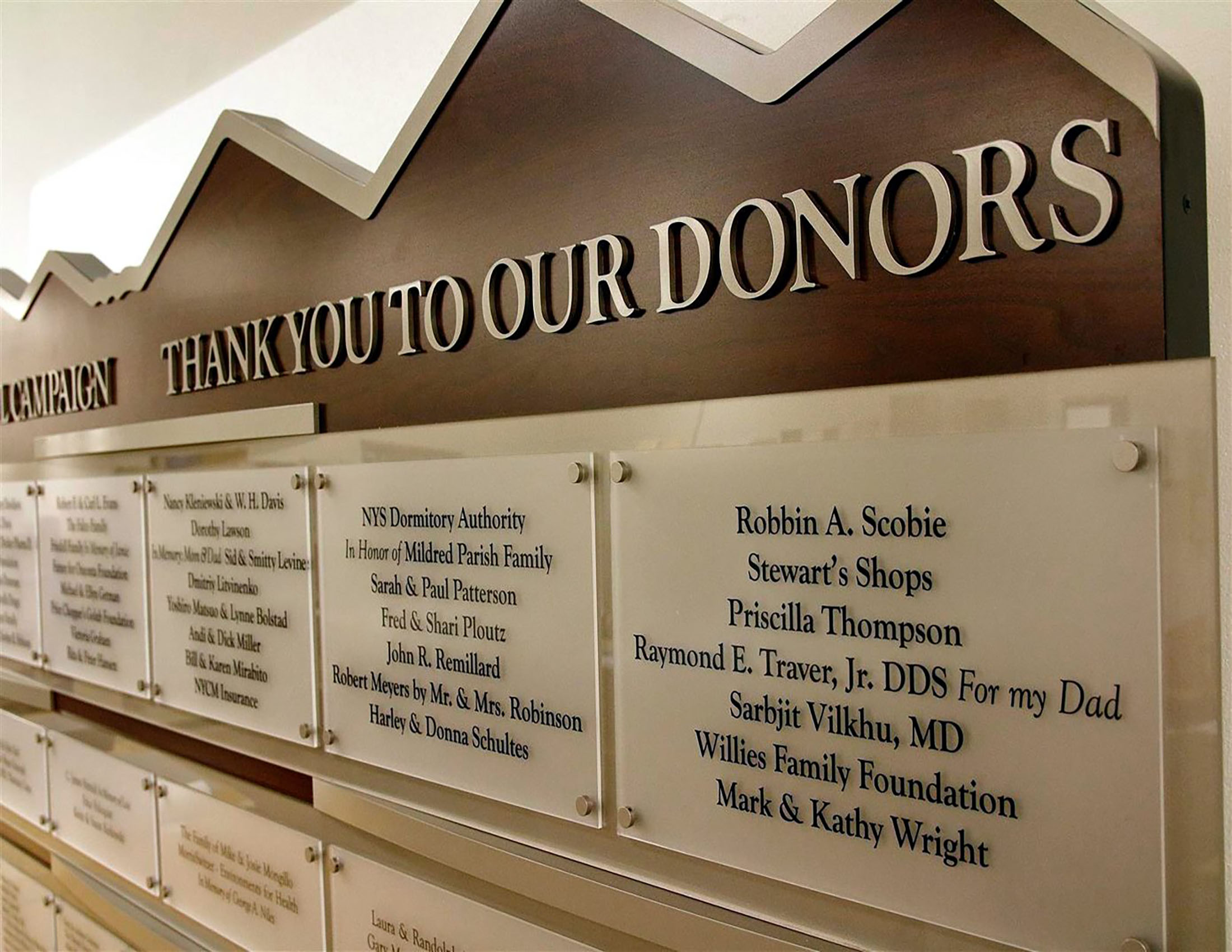 Healthcare Donor Wall